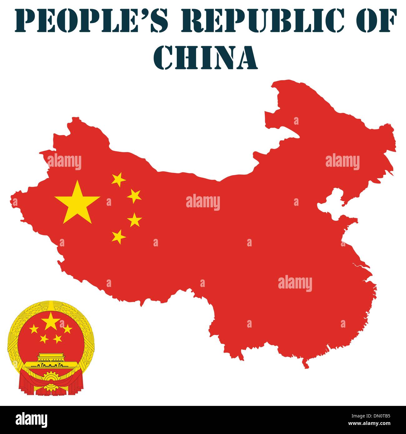 People's Republic of China Stock Vector