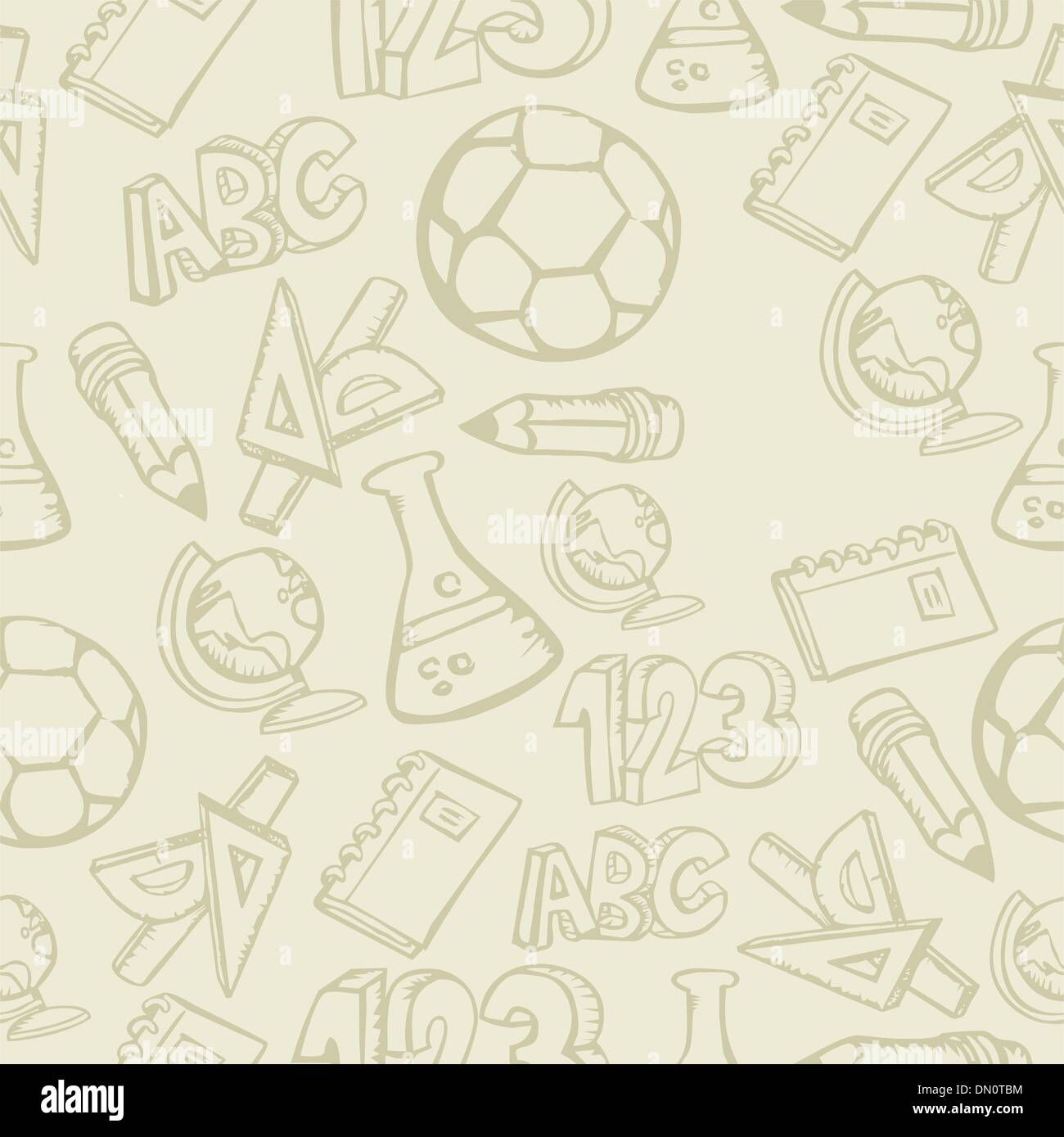 Back to School supplies seamless pattern Stock Vector Image & Art - Alamy