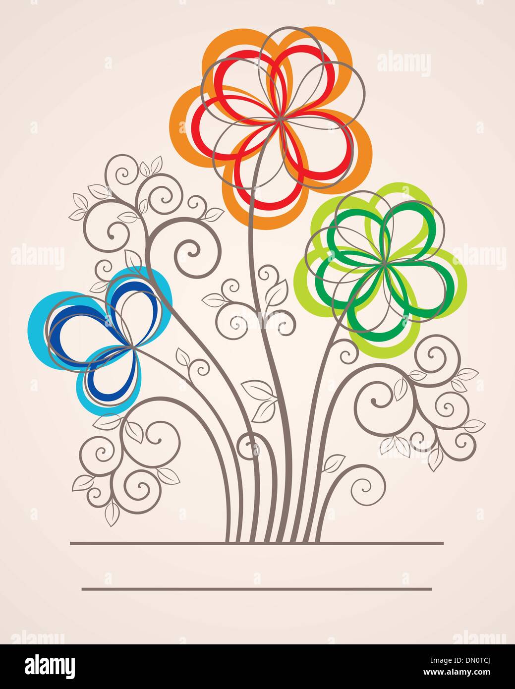 Colorful background with abstract flowers Stock Vector Image & Art - Alamy