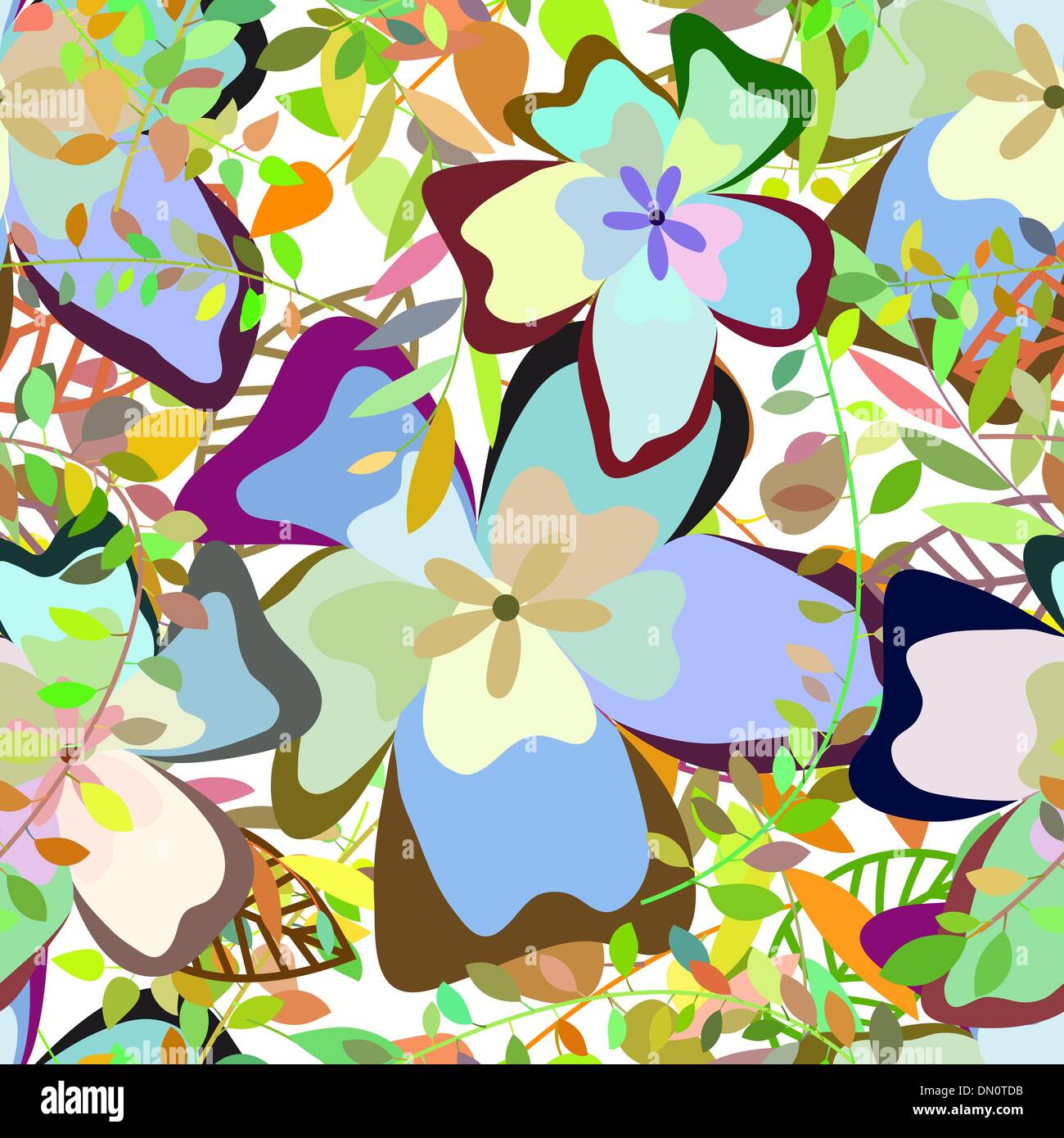 Seamless floral pattern Stock Vector Image & Art - Alamy