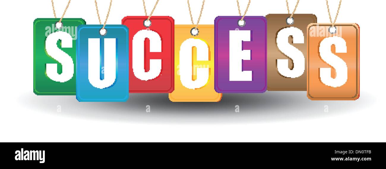 word success in tag Stock Vector