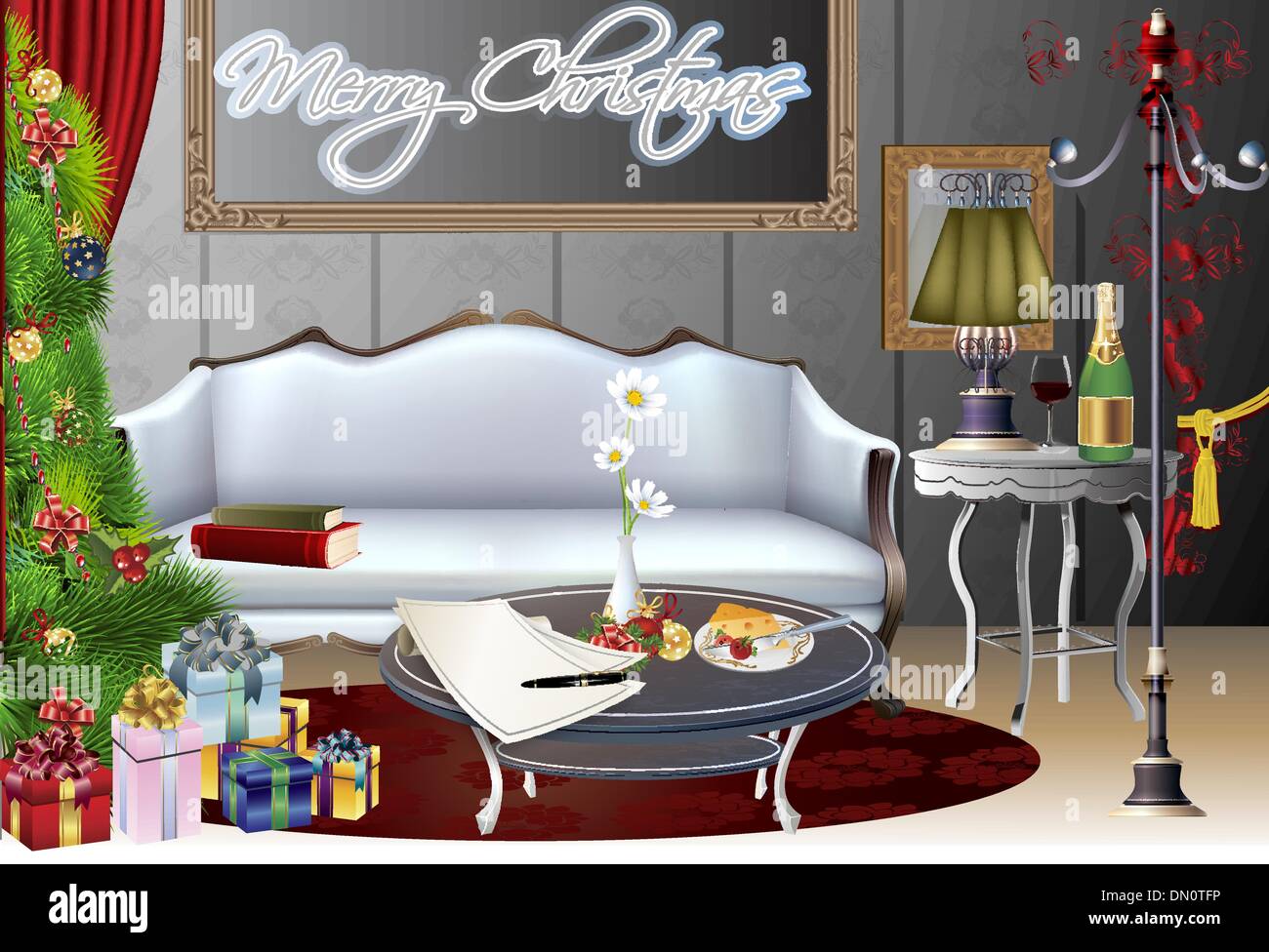 christmas house vector Stock Vector Image & Art - Alamy