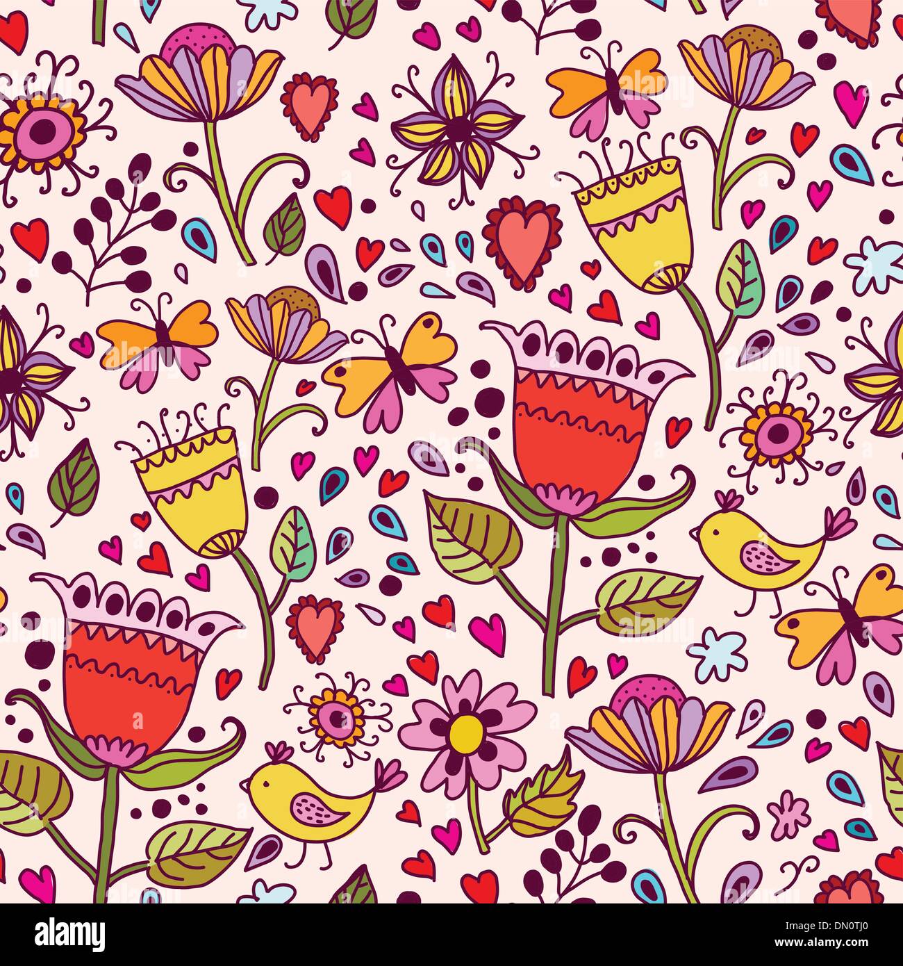 Seamless texture with flowers Stock Vector Image & Art - Alamy