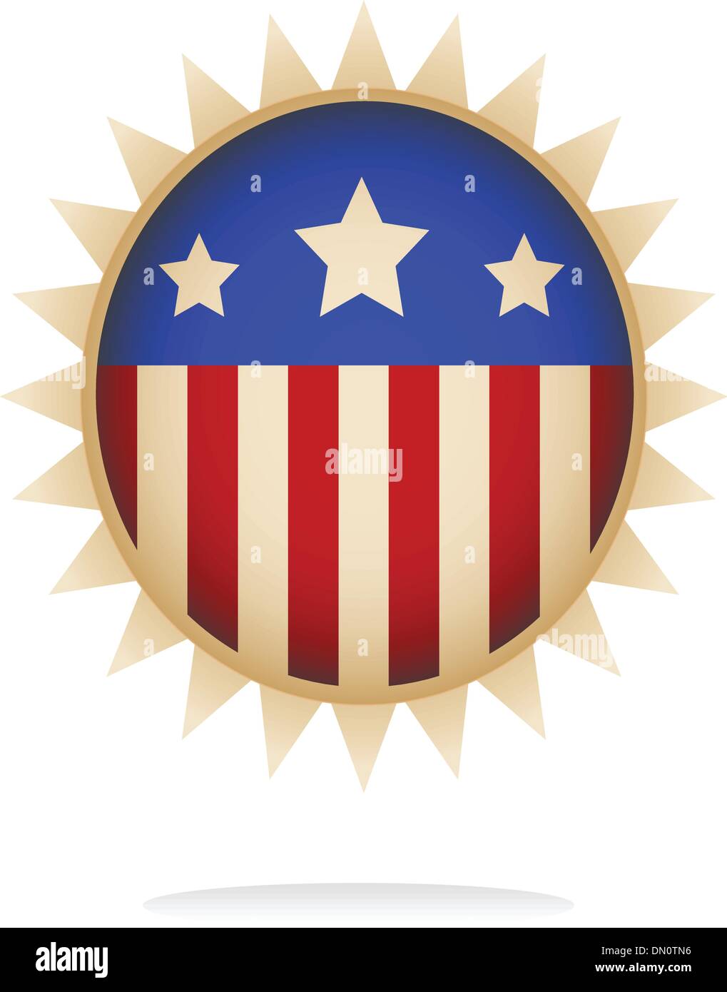 digital image of vote button Stock Vector