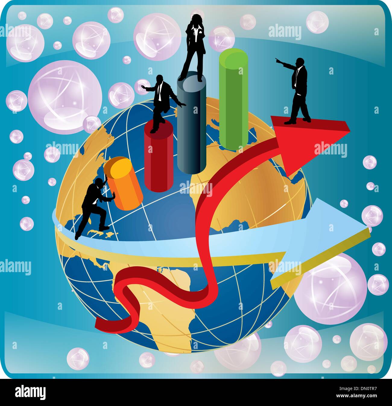 business around the world vector Stock Vector