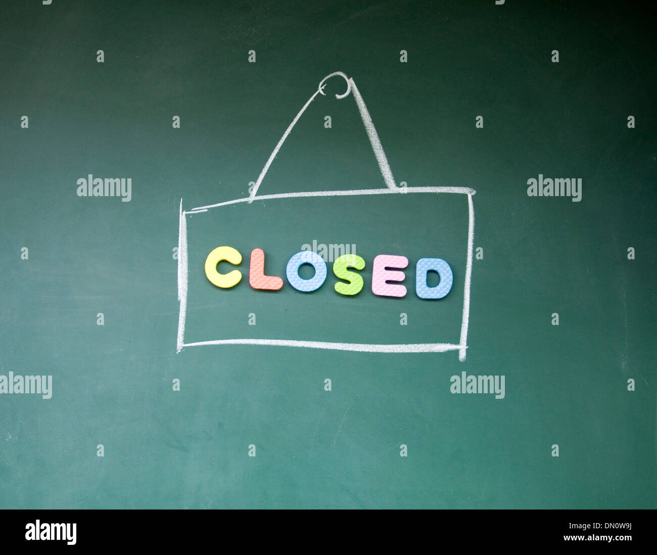 sign at blackboard Stock Photo - Alamy
