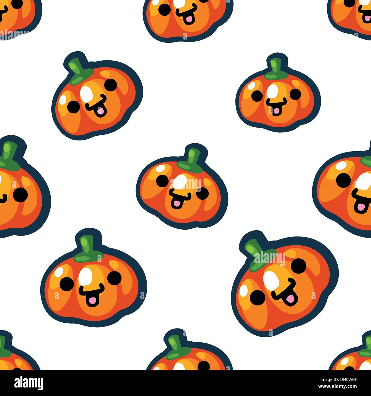 Happy orange pumpkins smiling on white background Stock Vector Image ...