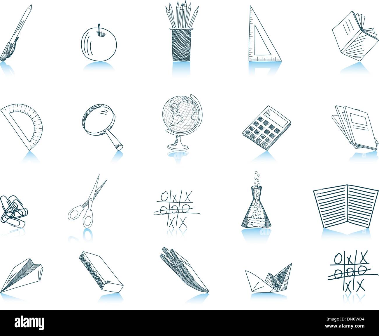 School icon set Stock Vector Images - Alamy