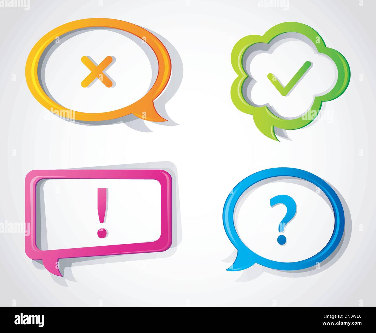 Color hand drawn speech bubbles Stock Vector Image & Art - Alamy