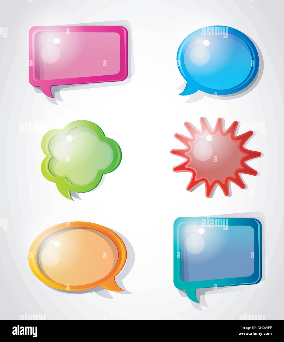 Color hand drawn speech bubbles Stock Vector Image & Art - Alamy