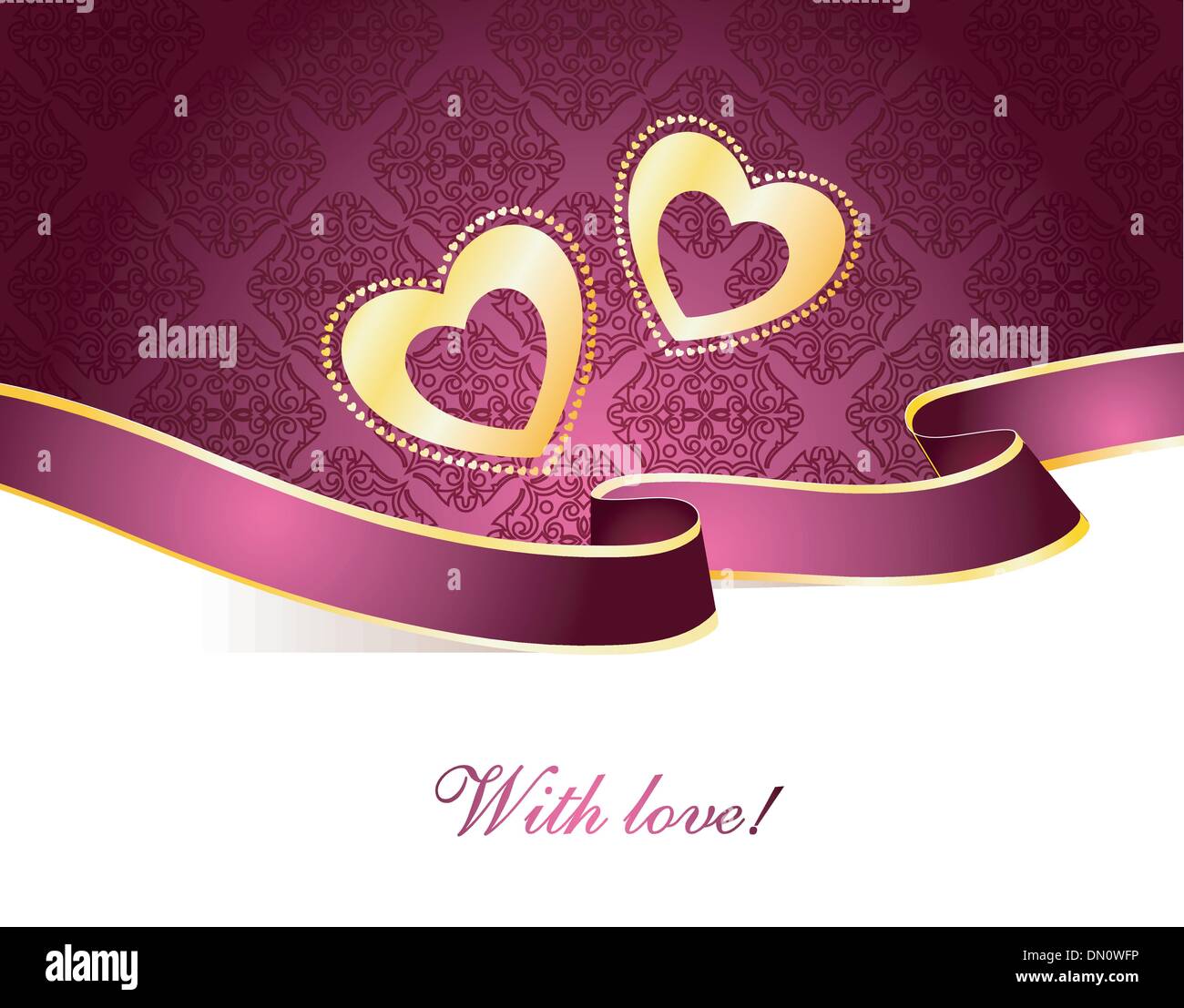 Vintage valentine card Stock Vector Image & Art - Alamy
