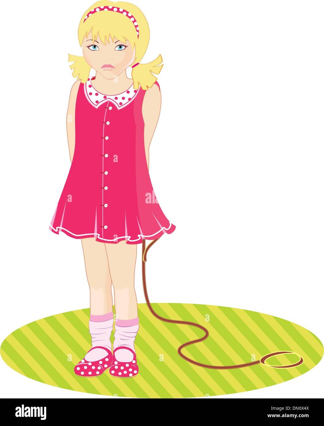 Child in pink dress, vector Stock Vector Image & Art - Alamy