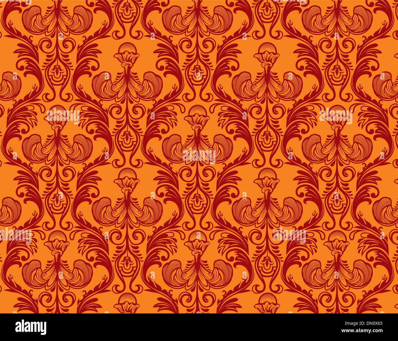 Vector illustration of Damask pattern Stock Vector Image & Art - Alamy