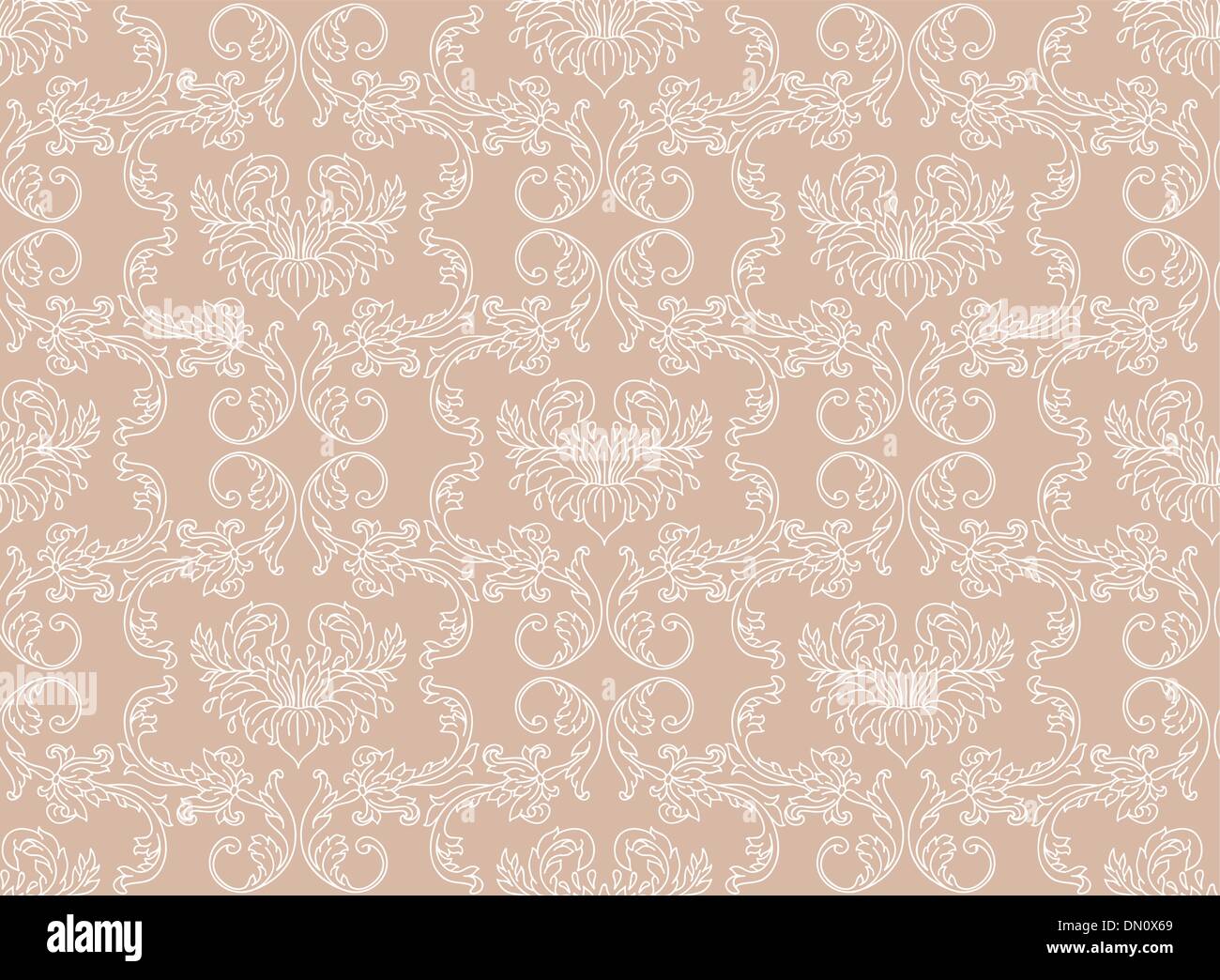 Vector illustration of Damask pattern Stock Vector Image & Art - Alamy