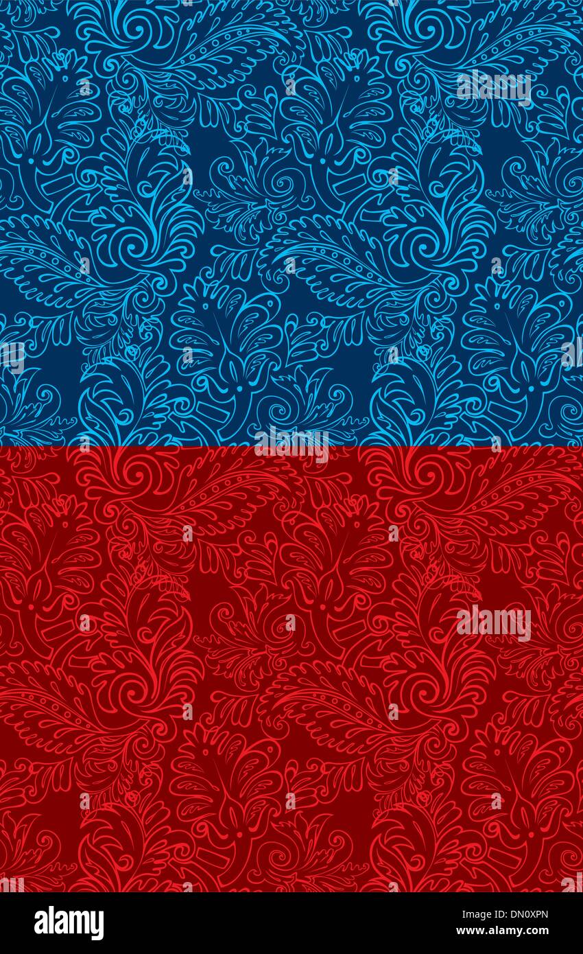 Vector illustration of Damask pattern Stock Vector Image & Art Alamy