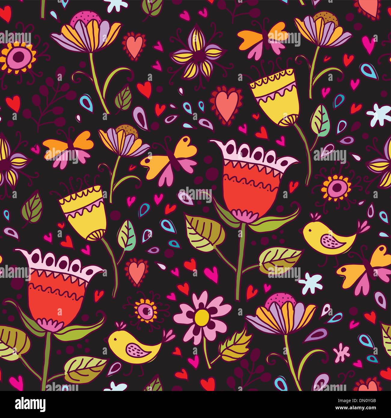 Seamless texture with flowers Stock Vector Image & Art - Alamy