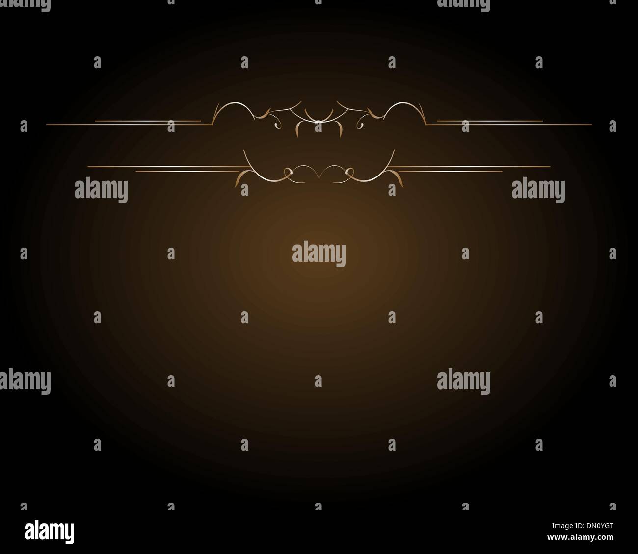 Royal gold frame on the dark wallpaper Stock Vector