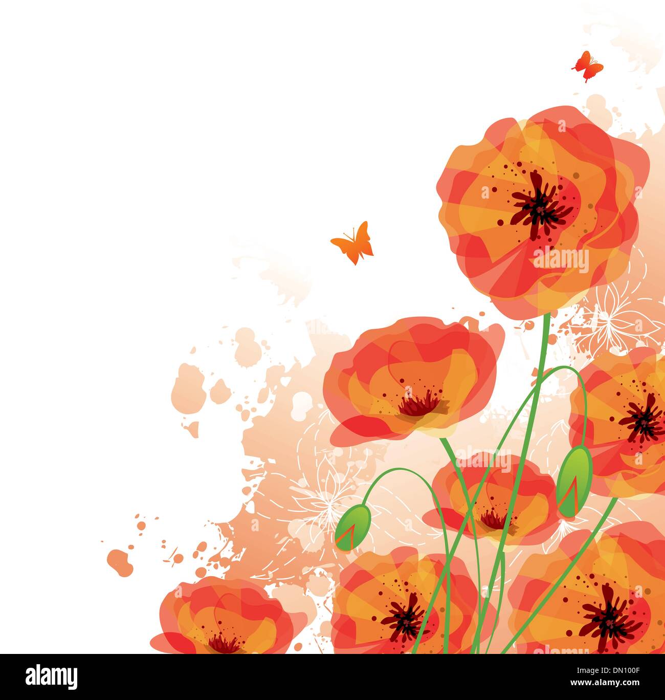 Bush poppies silhouette hi-res stock photography and images - Alamy