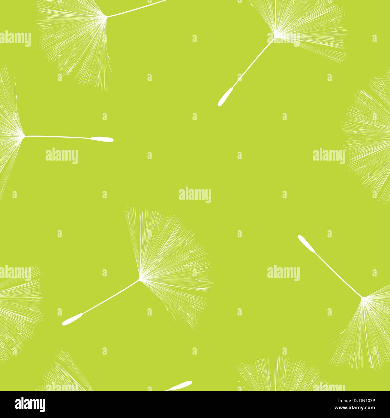 Dandelion seeds pattern Stock Vector