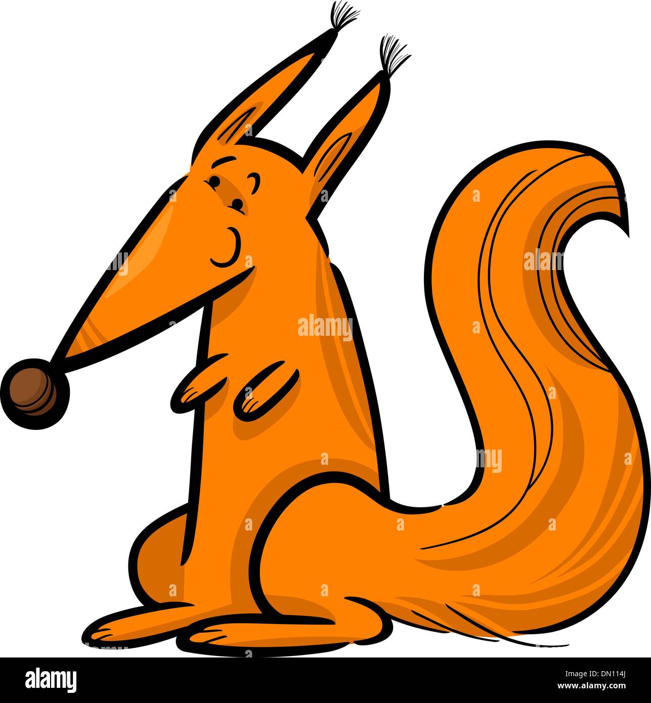 Cartoon Illustration of red squirrel Stock Vector Image & Art Alamy
