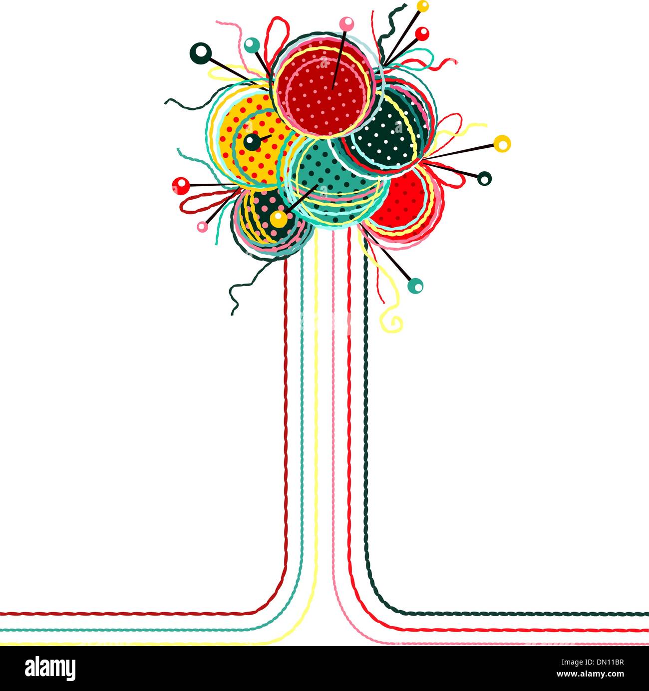 Knit yarn balls Stock Vector Images - Alamy