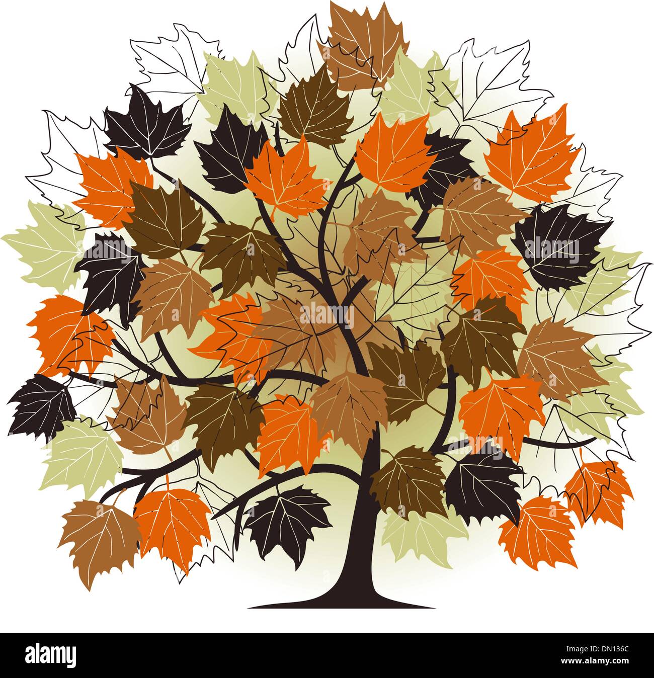 autumn - abstract tree Stock Vector Image & Art - Alamy