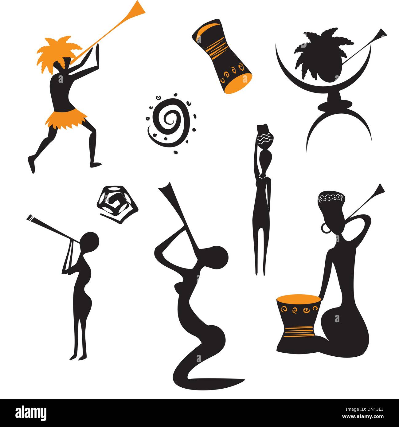 Abstract african native people Stock Vector Image & Art - Alamy