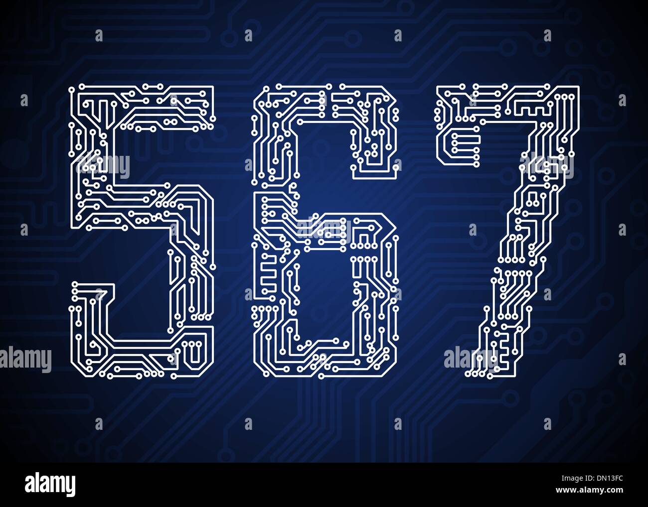Circuit board letters Stock Vector Image & Art Alamy