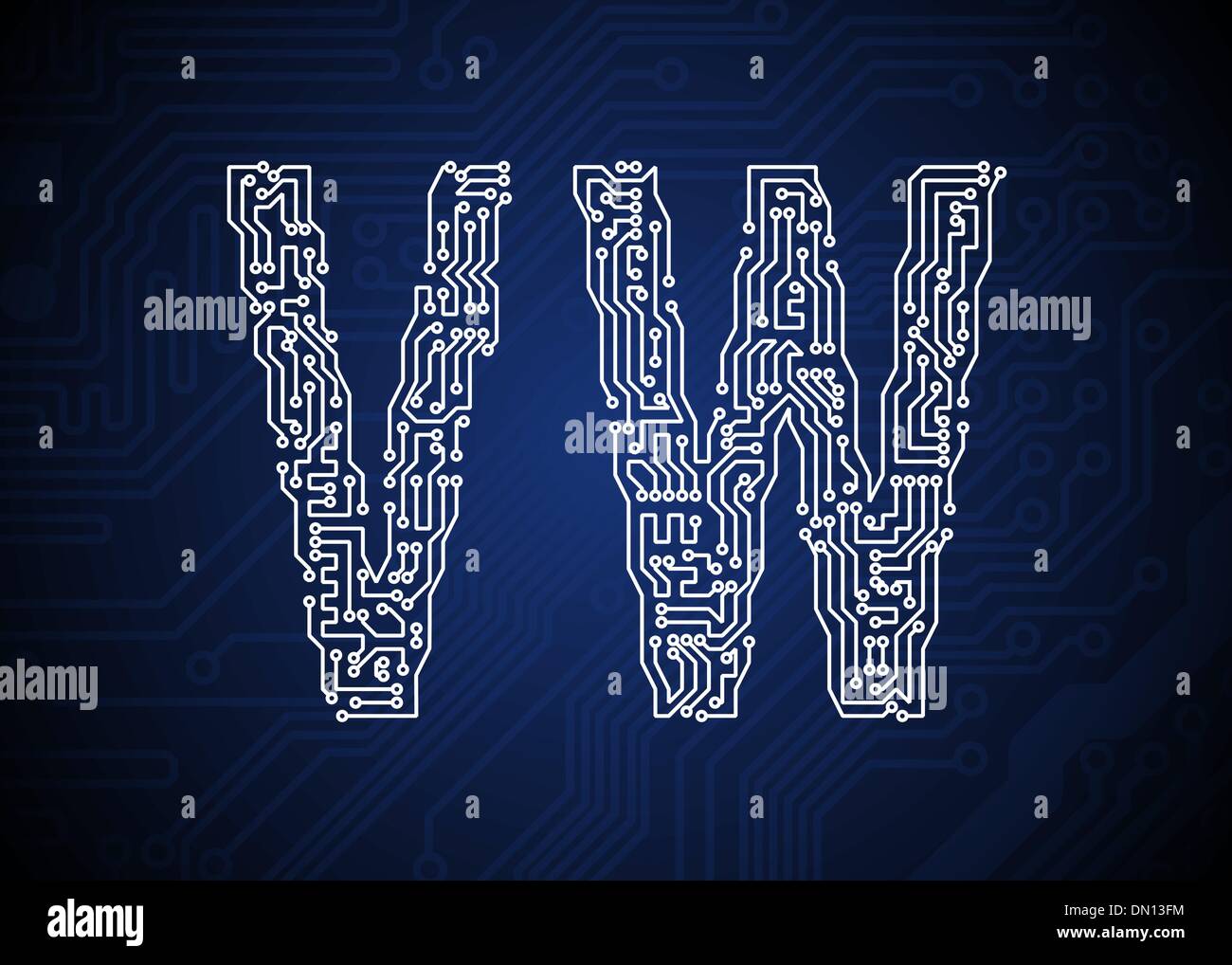 Circuit board letters Stock Vector Image & Art - Alamy