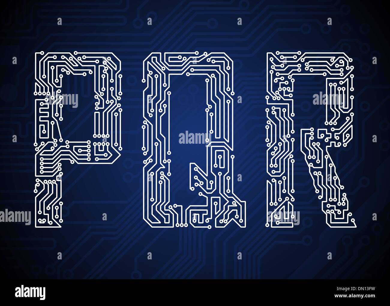 Circuit board letters Stock Vector Image & Art - Alamy