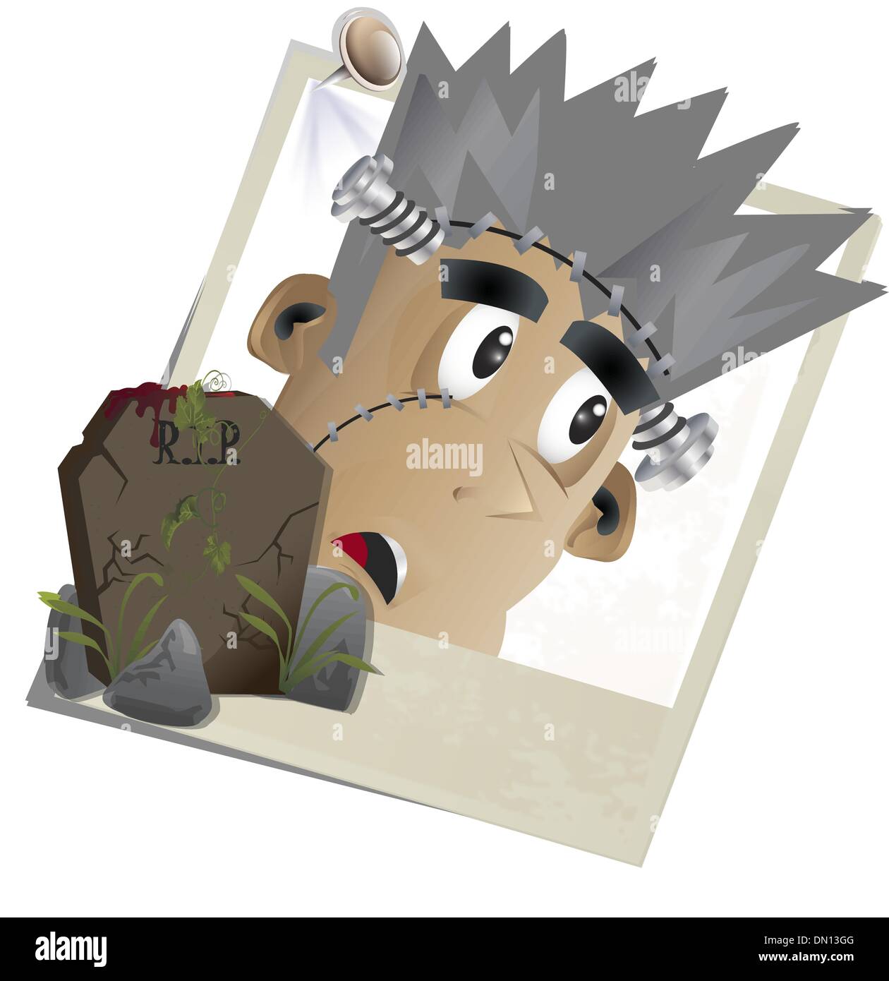 frankenstein snapshot vector Stock Vector