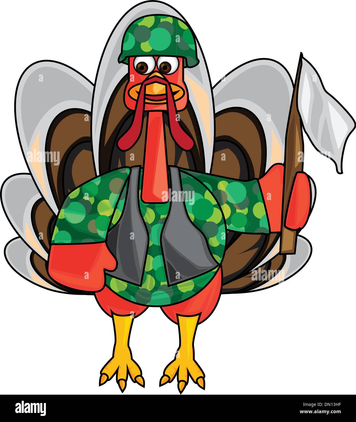 military turkey vector Stock Vector