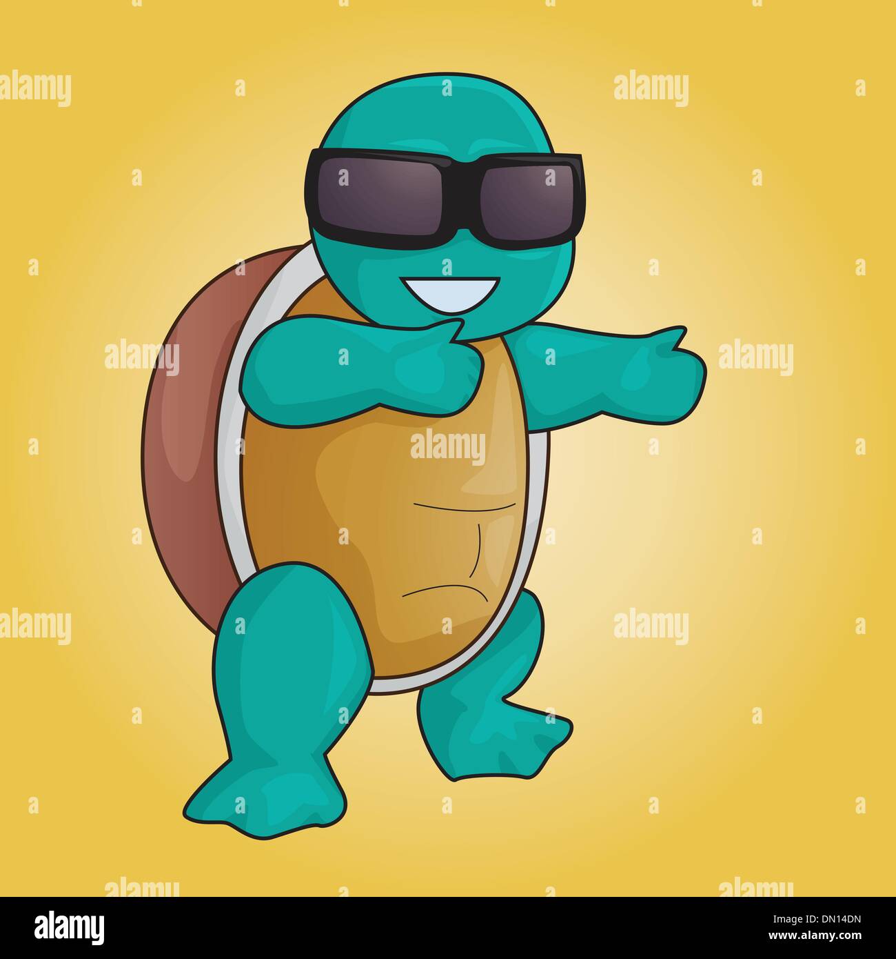 turtle with shades vector Stock Vector