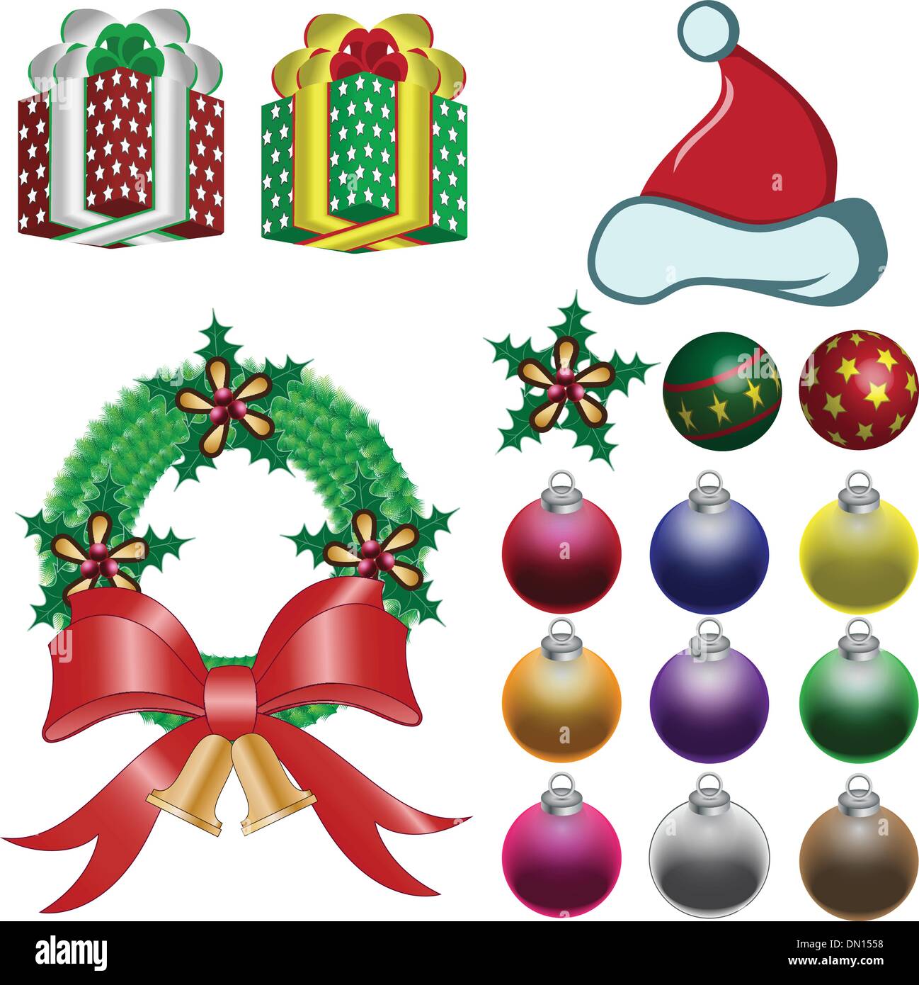christmas ornaments vector Stock Vector Image & Art Alamy