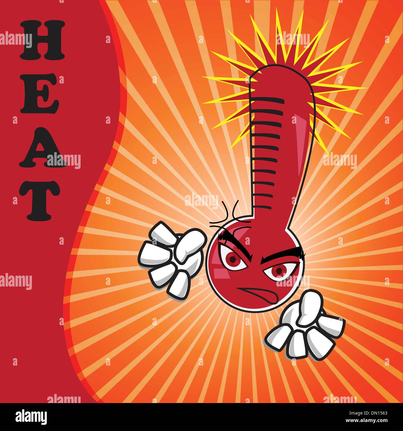 Bursting Thermometer Clip Art