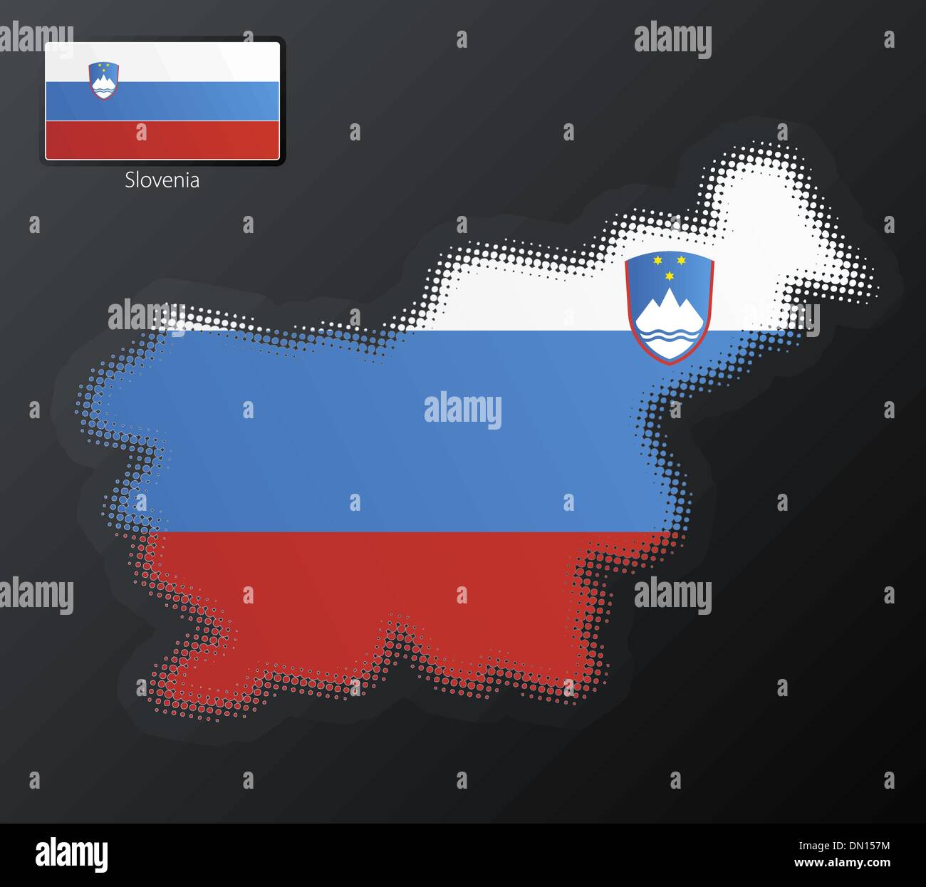 Slovenia map vector vectors hi-res stock photography and images - Alamy