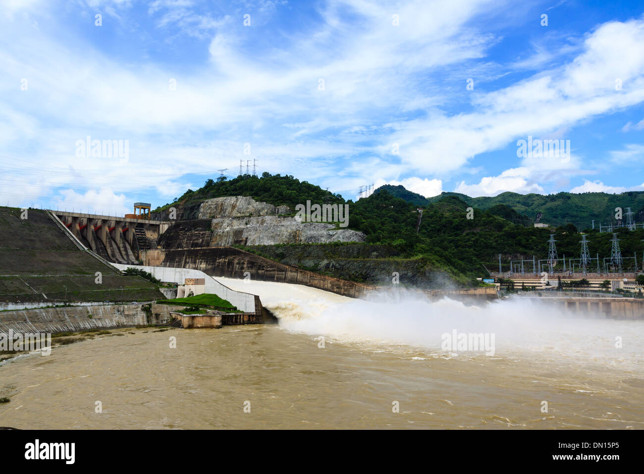 Hydroelectric power plant at the north Vietnam Stock Photo Alamy