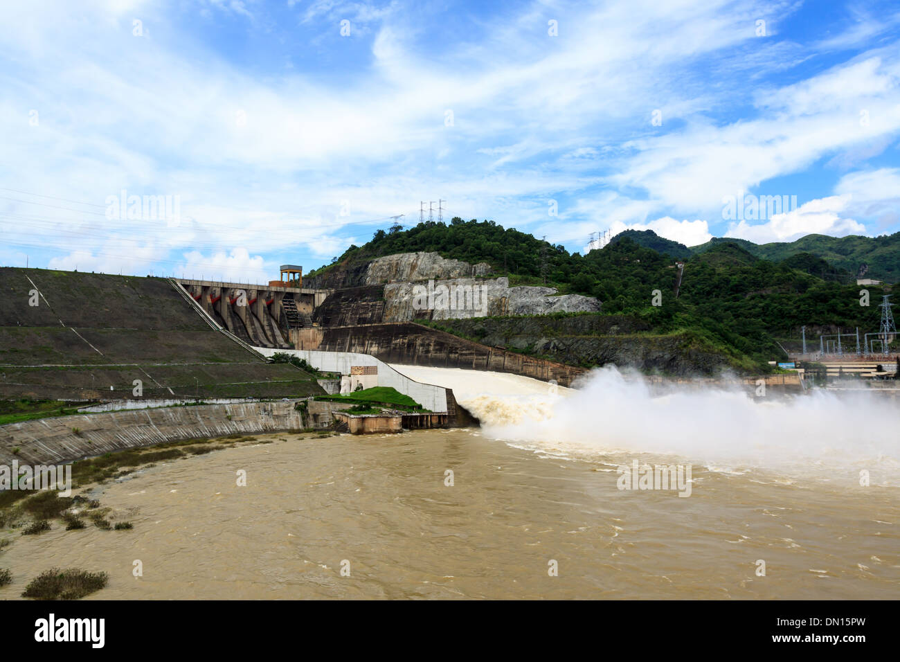 Hydroelectric power plant at the north Vietnam Stock Photo Alamy