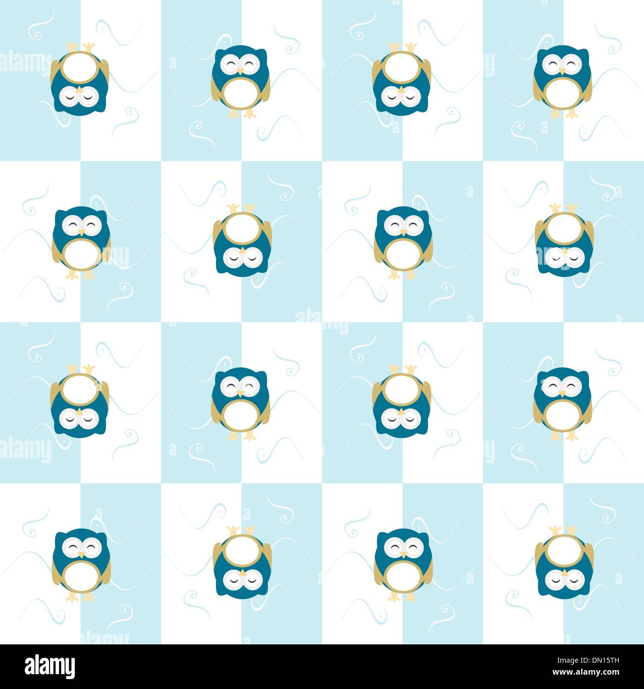 Autumn background with owls. seamless pattern. vector Stock Vector ...