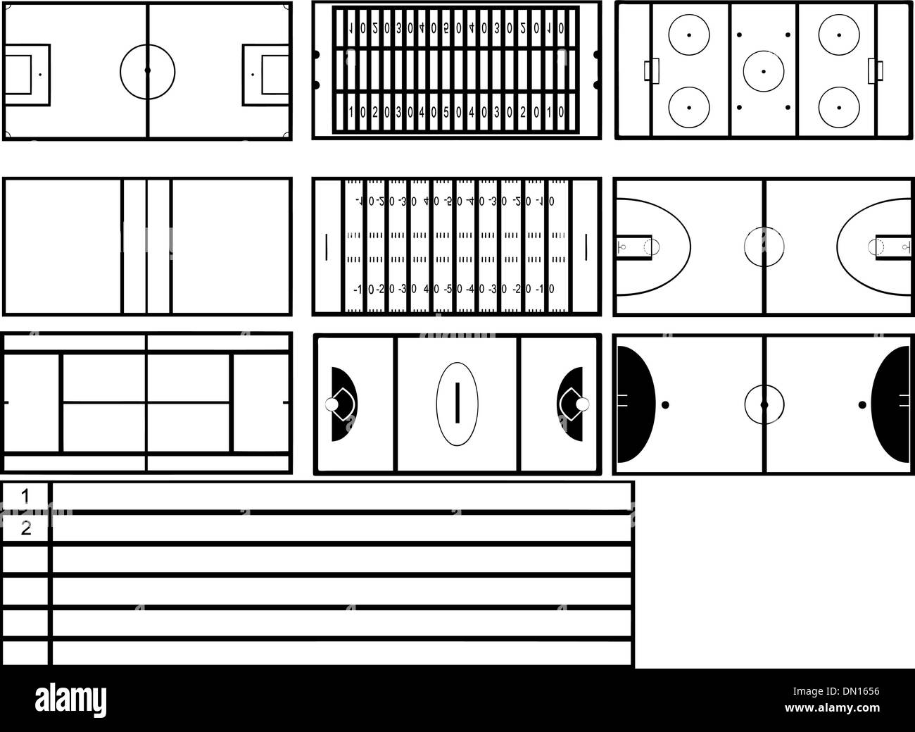 Stadiums Stock Vector