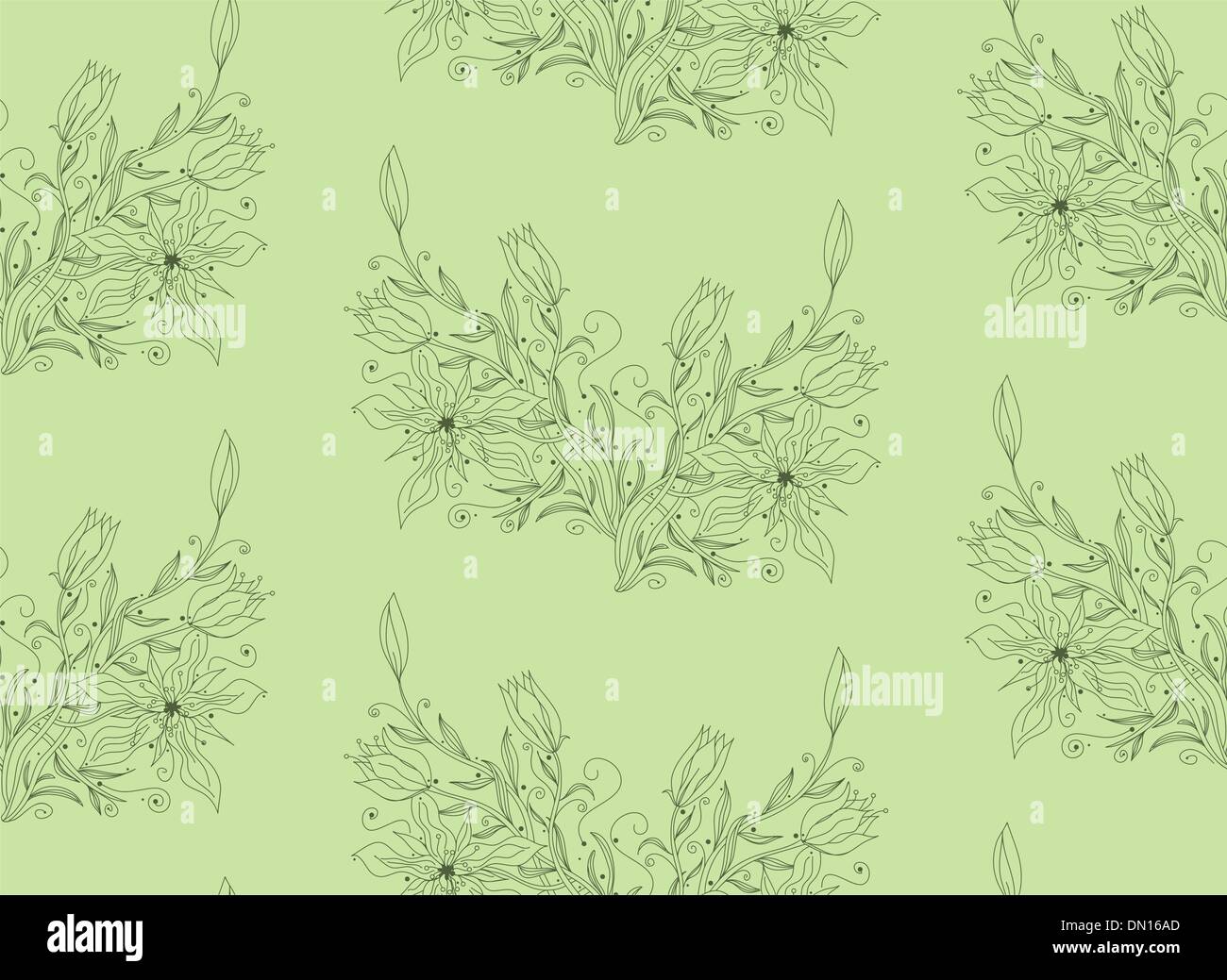 Floral seamless vector wallpaper Stock Vector Image & Art - Alamy