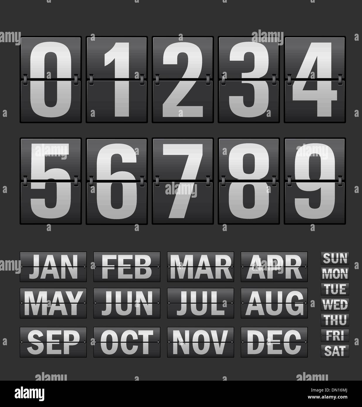 Plastic diary with digits set Stock Vector Image & Art - Alamy