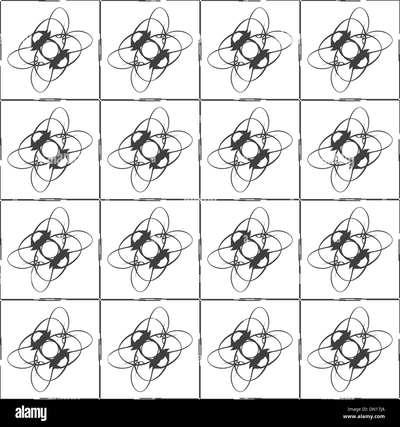 Vector seamless black and white abstract pattern Stock Vector Image ...