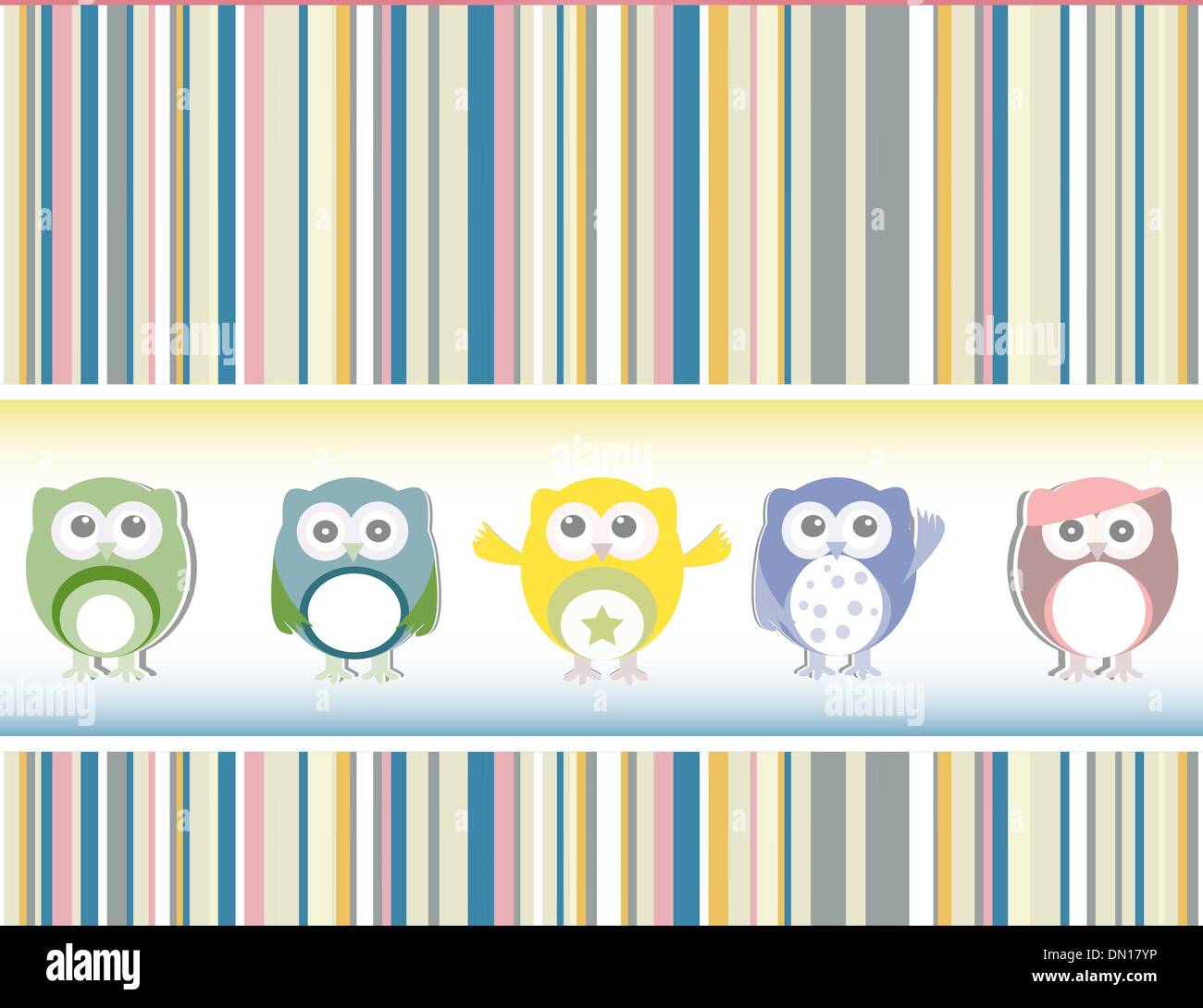Cute owl card - holiday concept Stock Vector Image & Art - Alamy