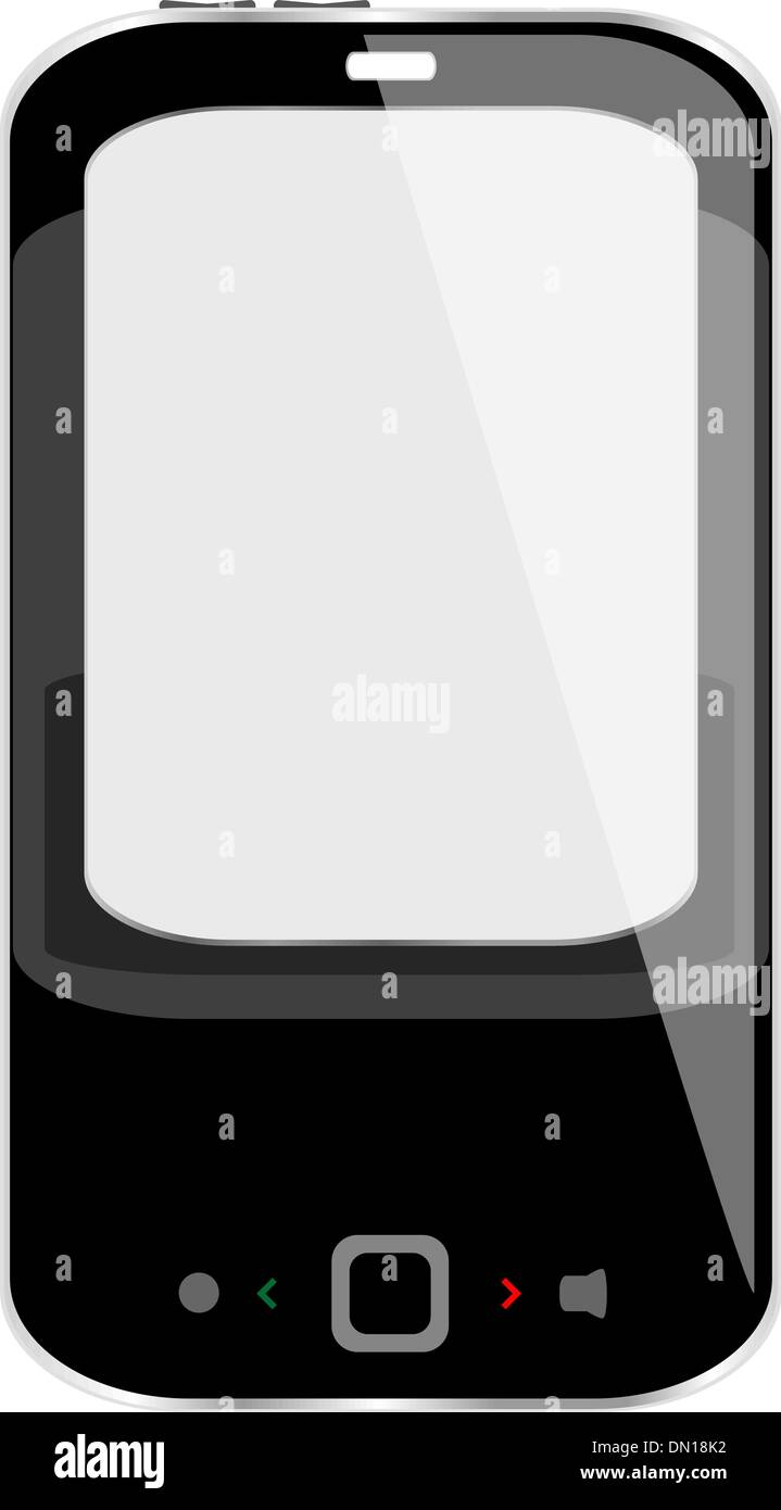 Black smartphone isolated on white background Stock Vector Image & Art ...