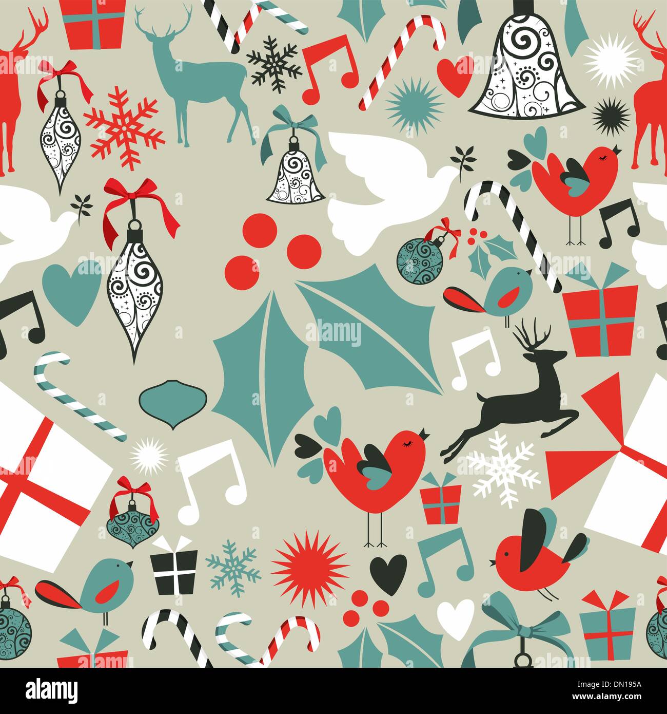 Christmas icons seamless pattern Stock Vector Image & Art - Alamy