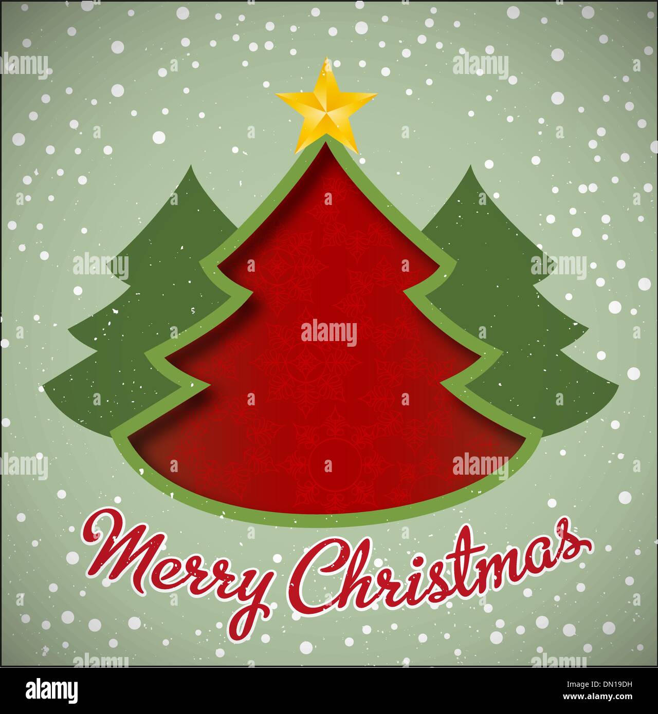 Greeting card image of tree cut Stock Vector Images - Alamy