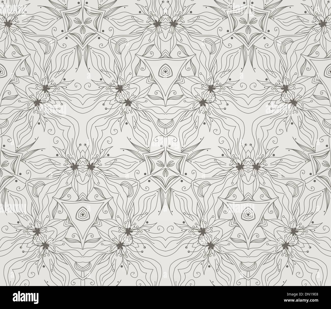Seamless wallpaper with floral ornament Stock Vector Image & Art - Alamy