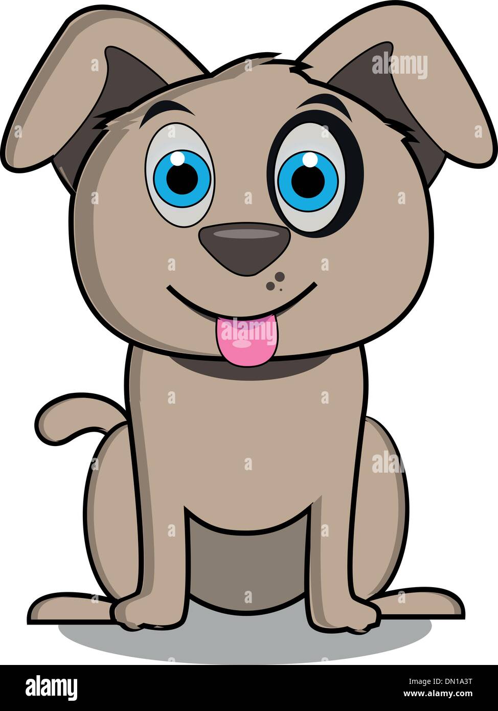 Furry light brown dog Stock Vector Images - Alamy