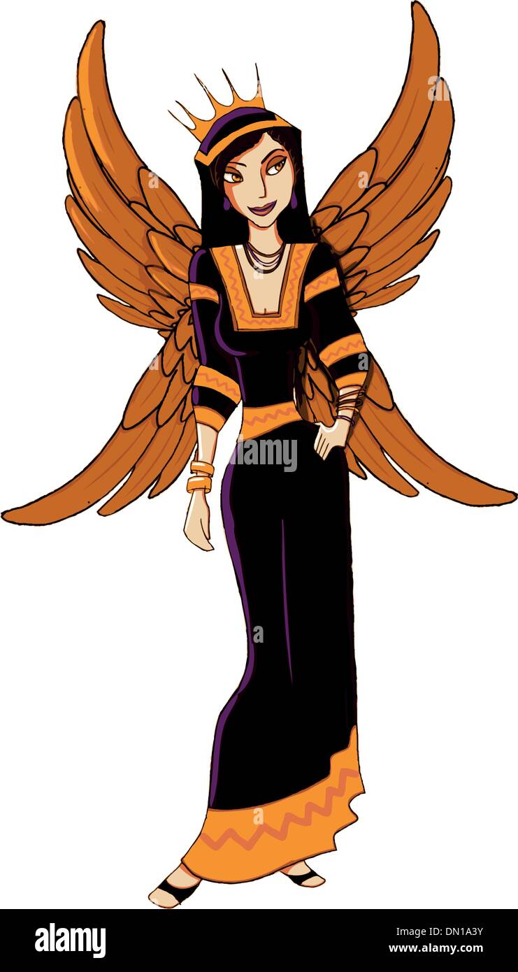 Fairy with wings Stock Vector
